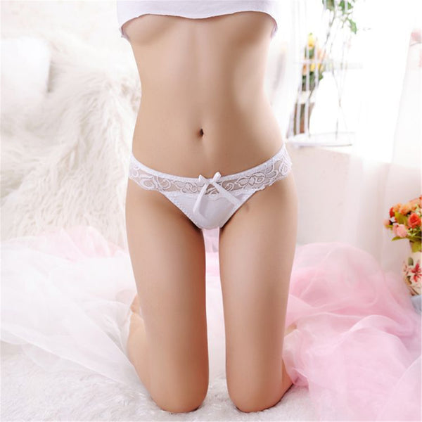 3 Pieces/Lot V String  Lace Cotton  Sheer Girls Panties